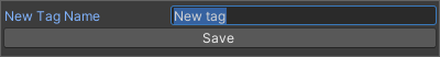 Saving a new tag