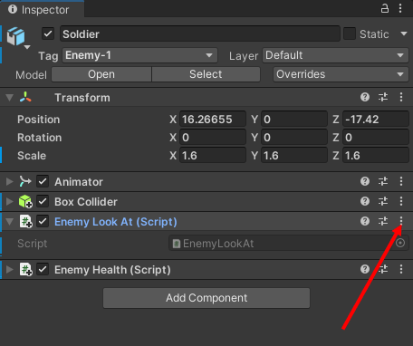 Removing a component from a game object