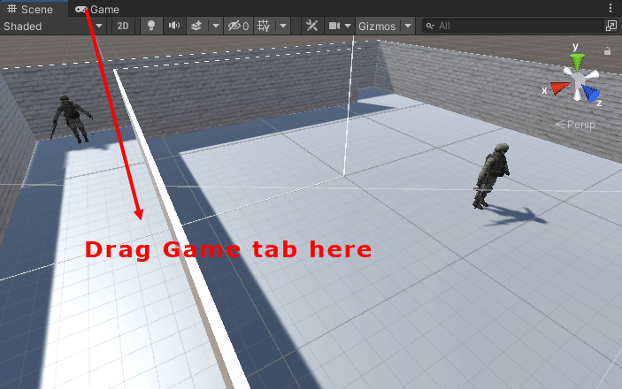 Arranging the tabs in Unity