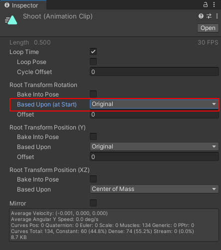 Setting the body orientation of the model to the original pose