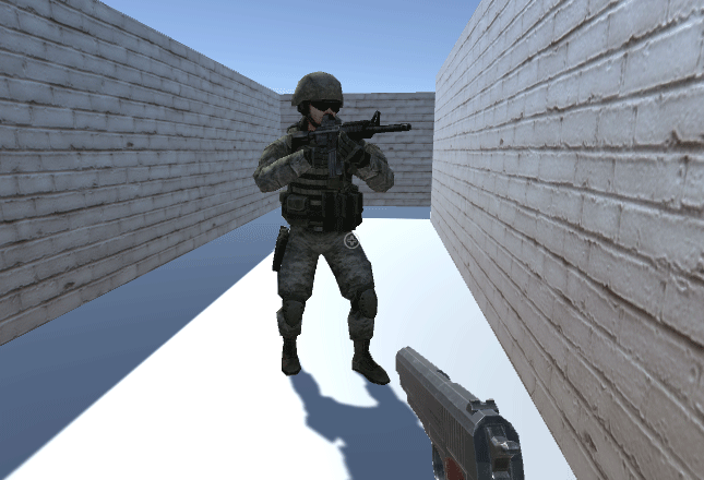 3D soldier model in an Idle pose