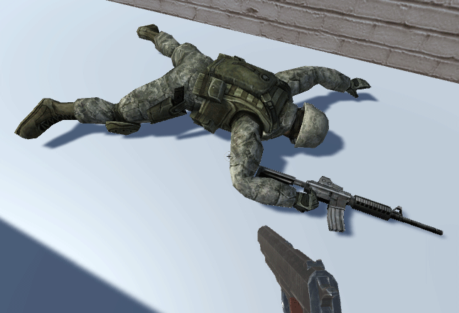 The problem with the animation resoved as all the soldier is now visible