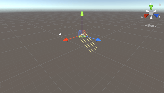 Scene view in Unity with the Directional Light selected