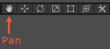 The Pan icon highlighted