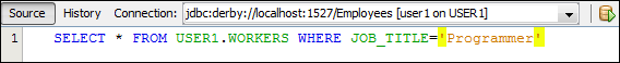 Running a SQL command