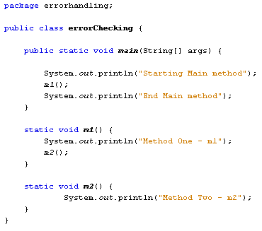 Sample Java code examining the stack