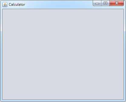 The Java form is now running