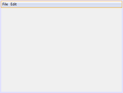 The default menu bar