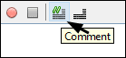 The Java comment icon on the NetBeans toolbar