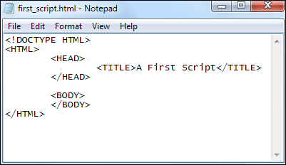 HTML code for a basic web page