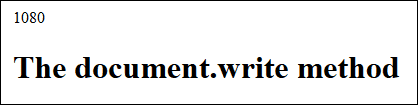 document.write in a browser