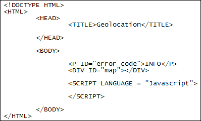 Javascript tags in the body section of the HTML page