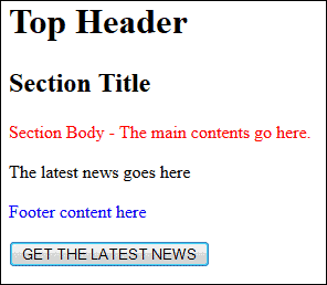 Web page HTML inserted with Javascript