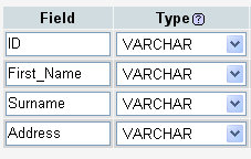 Set the Field Names