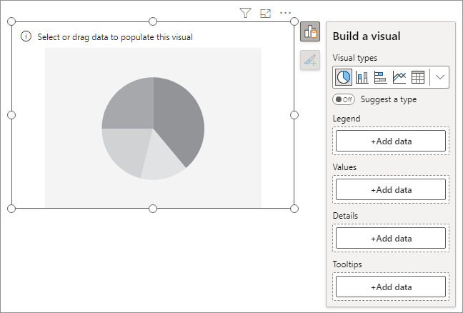 Default Pie chart in Power BI 2023.