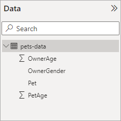 The Data area in Power BI 2023.