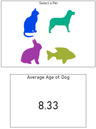 image slicer updating a Power BI card visual.