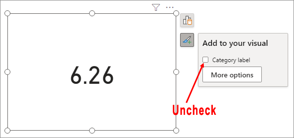 The format flyout for a Power BI.