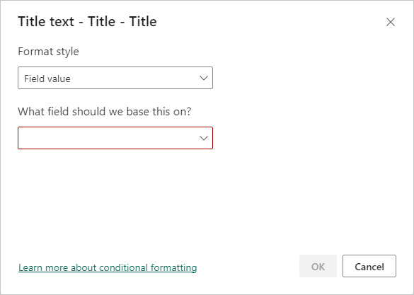 Power BI Format FX dialog box.