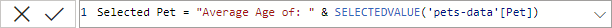 A DAX measure in Power BI 2023.
