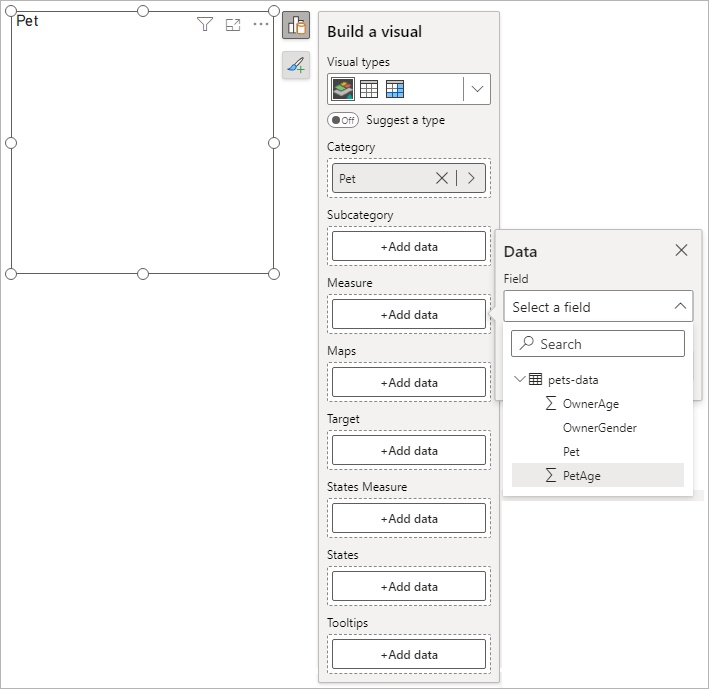 A Measure chosen for an image slicer in Power BI.