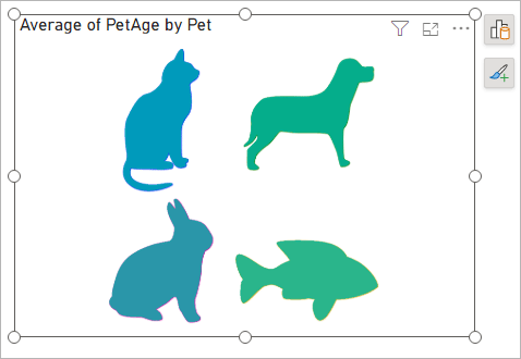 The image slicer in Power BI with an image loaded.