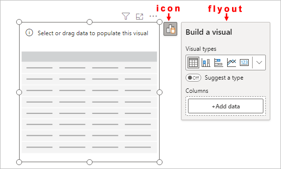 Power BI table default