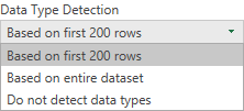 Data Detection Types in Power BI.