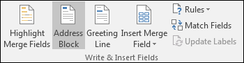 Mail Merge Address Block